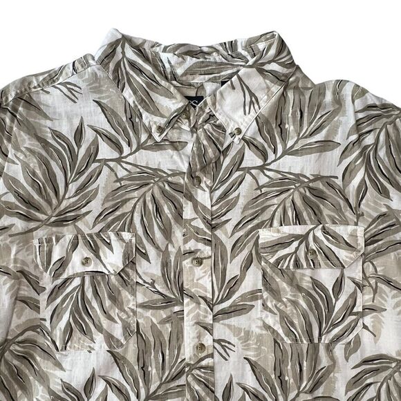 Chaps Men’s Tropical Hawaiian Button Front Short Sleeve Shirt Size XXL 2XL - Picture 2 of 9